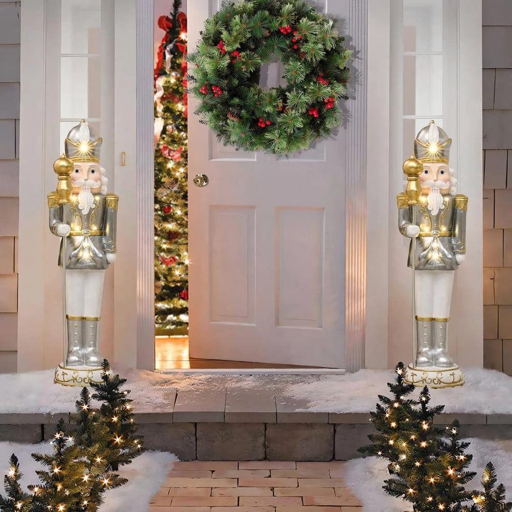 37.2 In. H White Christmas Nutcracker King With Lights 11 37.2 In. H White Christmas Nutcracker King With Lights - Image 9