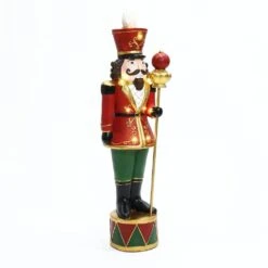 24.8 In. H Red Christmas Nutcracker King With Lights -Christmas Decor Shop luxenhome christmas figurines whhd2134 s 44 1000