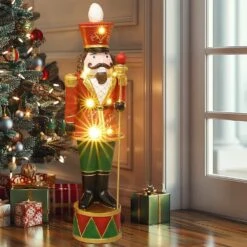 24.8 In. H Red Christmas Nutcracker King With Lights -Christmas Decor Shop luxenhome christmas figurines whhd2134 s 4f 1000