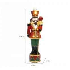 24.8 In. H Red Christmas Nutcracker King With Lights -Christmas Decor Shop luxenhome christmas figurines whhd2134 s 76 1000