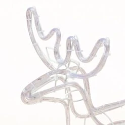 25 In. 1-Light LED White Rope Light Standing Reindeer Indoor/Outdoor Christmas Decoration Lighted Display -Christmas Decor Shop luxenhome christmas rope lights whhd649 44 1000