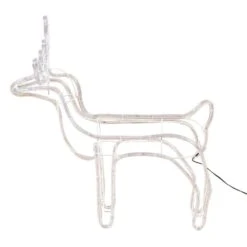 25 In. 1-Light LED White Rope Light Standing Reindeer Indoor/Outdoor Christmas Decoration Lighted Display -Christmas Decor Shop luxenhome christmas rope lights whhd649 4f 1000
