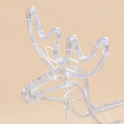 25 In. 1-Light LED White Rope Light Standing Reindeer Indoor/Outdoor Christmas Decoration Lighted Display -Christmas Decor Shop luxenhome christmas rope lights whhd649 66 1000