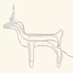 25 In. 1-Light LED White Rope Light Standing Reindeer Indoor/Outdoor Christmas Decoration Lighted Display -Christmas Decor Shop luxenhome christmas rope lights whhd649 fa 1000