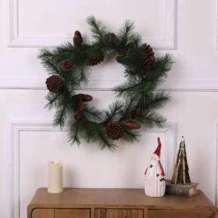 2 Ft. Artificial Decorative Wreath -Christmas Decor Shop luxenhome christmas wreaths wh139 4f 1000