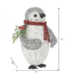 15 In. H Lighted Christmas Penguin Yard Decoration 15 15 In. H Lighted Christmas Penguin Yard Decoration -Christmas Decor Shop luxenhome christmas yard decorations whhd1413 76 1000