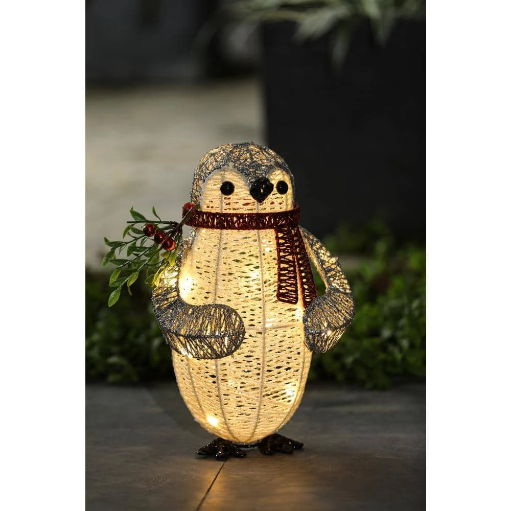 15 In. H Lighted Christmas Penguin Yard Decoration 4 15 In. H Lighted Christmas Penguin Yard Decoration - Image 2