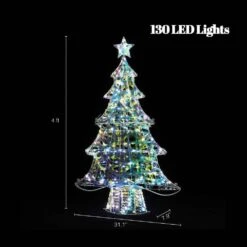 48 In. H Outdoor And Indoor Christmas Tree With Lights -Christmas Decor Shop luxenhome christmas yard decorations whhd2074 fa 1000