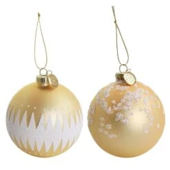 Holiday Ball Ornament 4 Piece Set In Gold -Christmas Decor Shop martha stewart christmas ornament sets 985117508m 1f 1000