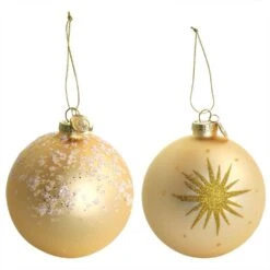 Holiday Ball Ornament 4 Piece Set In Gold -Christmas Decor Shop martha stewart christmas ornament sets 985117508m 44 1000