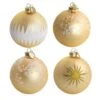 Holiday Ball Ornament 4 Piece Set In Gold -Christmas Decor Shop martha stewart christmas ornament sets 985117508m 64 1000