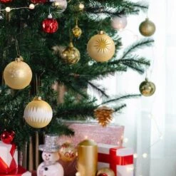 Holiday Ball Ornament 4 Piece Set In Gold -Christmas Decor Shop martha stewart christmas ornament sets 985117508m fa 1000