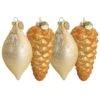 Holiday Pointy Ball And Pinecone 4 Piece Ornament Set In Gold -Christmas Decor Shop martha stewart christmas ornament sets 985117510m 64 1000