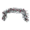 9 Ft. L Christmas Flocked Pine Berry And Pinecone Garland -Christmas Decor Shop merrily christmas garland d001xg0613px 64 1000