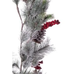 9 Ft. L Christmas Flocked Pine Berry And Pinecone Garland 9 9 Ft. L Christmas Flocked Pine Berry And Pinecone Garland -Christmas Decor Shop merrily christmas garland d001xg0613px c3 1000