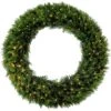 24 In. Dia. Wreath Cedar 70 LED Warm White Lights Battery Operation -Christmas Decor Shop merrily christmas garland w41632024c 64 1000