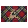 Holiday Plaid Multicolor 18 In. X 30 In. Coir Outdoor Doormat -Christmas Decor Shop multicolor vcny home christmas doormats pad mat 1830 in rdmlt 64 1000