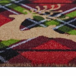 Holiday Plaid Multicolor 18 In. X 30 In. Coir Outdoor Doormat 8 Holiday Plaid Multicolor 18 In. X 30 In. Coir Outdoor Doormat -Christmas Decor Shop multicolor vcny home christmas doormats pad mat 1830 in rdmlt c3 1000