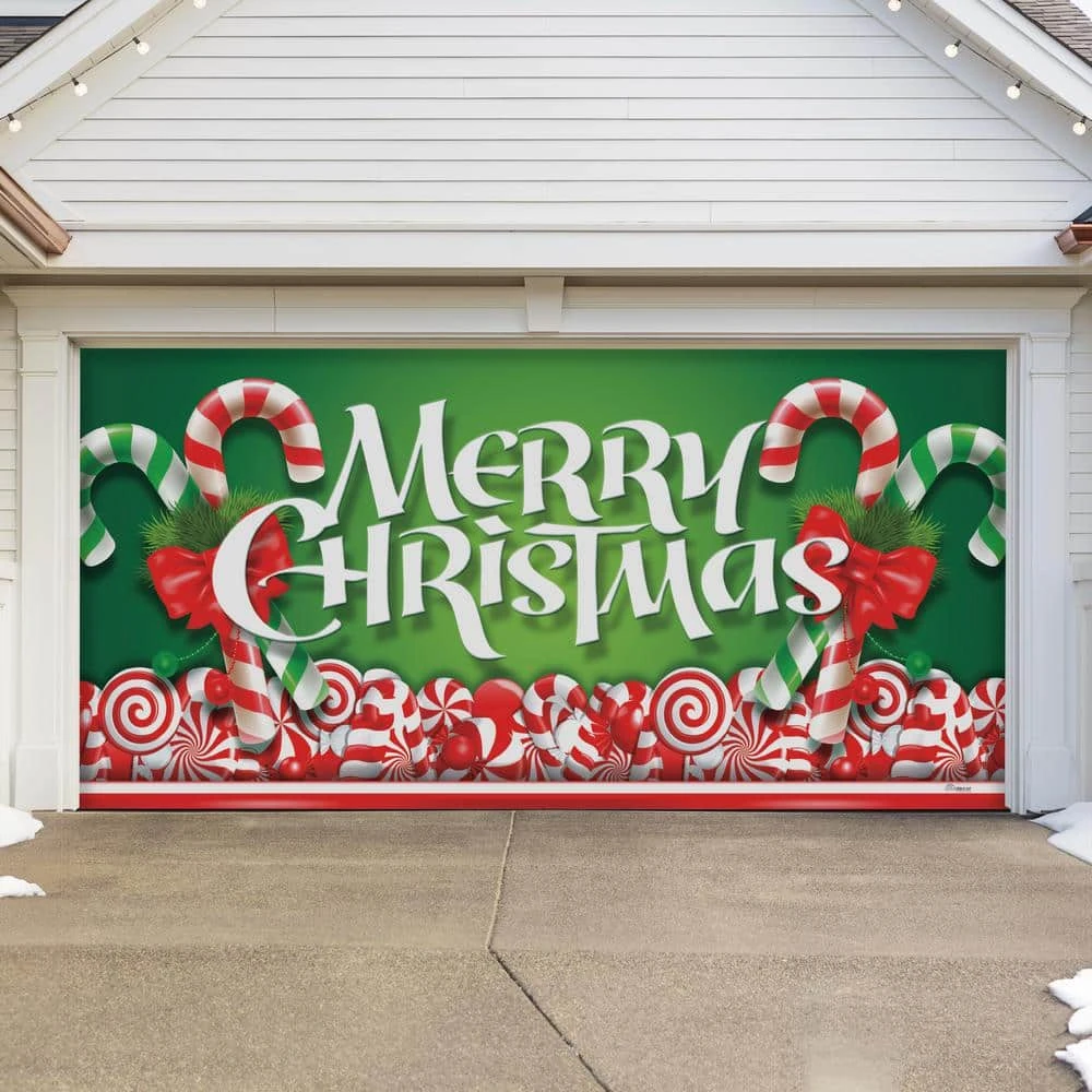 7 Ft. X 16 Ft. Christmas Candy Christmas Garage Door Decor Mural For Double Car Garage 3 7 Ft. X 16 Ft. Christmas Candy Christmas Garage Door Decor Mural For Double Car Garage