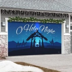 7 Ft. X 16 Ft. Nativity Scene O' Holy Night-Christmas Garage Door Decor Mural For Double Car Garage -Christmas Decor Shop my door decor christmas garage door decorations 285905xmas 022 1f 1000