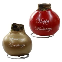 Waxed Amaryllis Holiday Collection With Red Flowers (2-Pack)