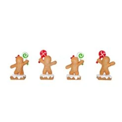 Four Piece 2 In. Gingerbread Cookie Card Holders 12 Four Piece 2 In. Gingerbread Cookie Card Holders -Christmas Decor Shop national tree company christmas figurines frt75 b193616z1 44 1000