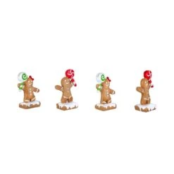 Four Piece 2 In. Gingerbread Cookie Card Holders 10 Four Piece 2 In. Gingerbread Cookie Card Holders -Christmas Decor Shop national tree company christmas figurines frt75 b193616z1 4f 1000
