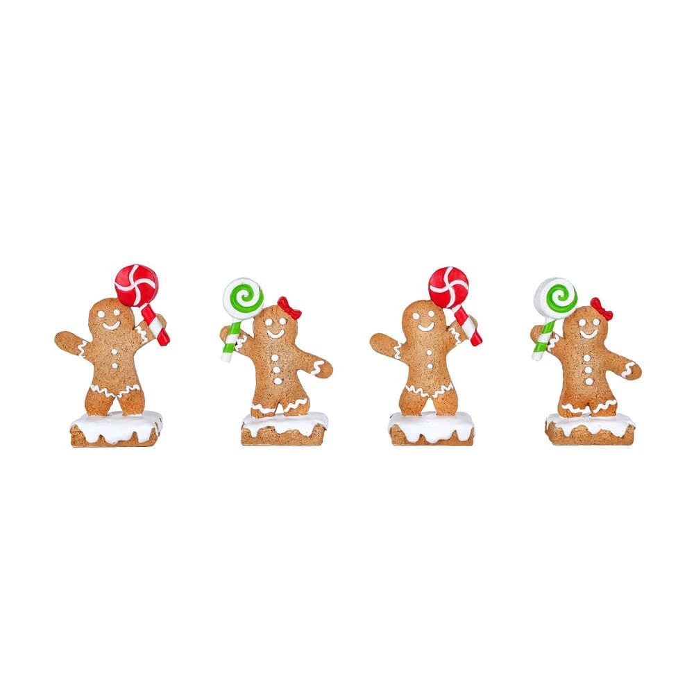 Four Piece 2 In. Gingerbread Cookie Card Holders 3 Four Piece 2 In. Gingerbread Cookie Card Holders