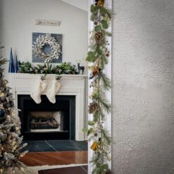 6 Ft. HGTV Home Collection Swiss Chic Unlit Garland 9 6 Ft. HGTV Home Collection Swiss Chic Unlit Garland -Christmas Decor Shop national tree company christmas garland dl87 45x22786 31 1000