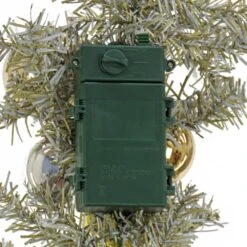 9 Ft. Pre-Lit Gold Ornament Metallic Garland -Christmas Decor Shop national tree company christmas garland mt63 300 9b b 1f 1000