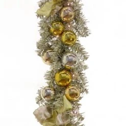 9 Ft. Pre-Lit Gold Ornament Metallic Garland -Christmas Decor Shop national tree company christmas garland mt63 300 9b b c3 1000
