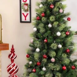 19 In. Red Xmas Ball Decor Set -Christmas Decor Shop national tree company christmas ornament sets frt100 ah112611 44 1000