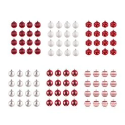 19 In. Red Xmas Ball Decor Set -Christmas Decor Shop national tree company christmas ornament sets frt100 ah112611 4f 1000