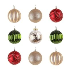 13 In. Gold Xmas Ball Decor Set -Christmas Decor Shop national tree company christmas ornament sets frt100 ah112615 4f 1000