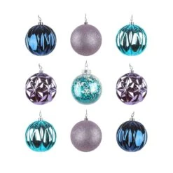 13 In. Purple Xmas Ball Decor Set -Christmas Decor Shop national tree company christmas ornament sets frt100 ah112616 4f 1000