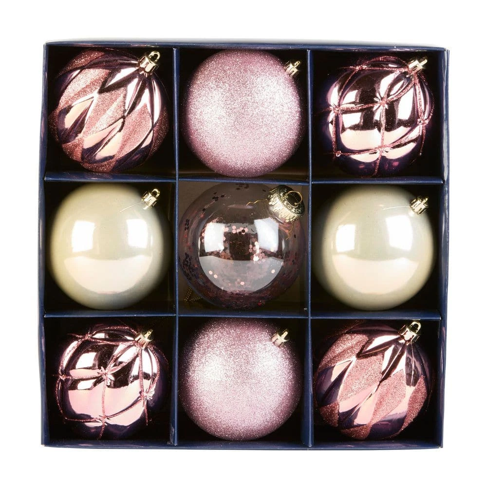 9-Piece Christmas Ball Ornament Set 3 9-Piece Christmas Ball Ornament Set