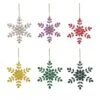 6-Piece HGTV Home Collection Beaded Snowflake Ornaments -Christmas Decor Shop national tree company christmas ornament sets hgt93 xst25013a 64 1000