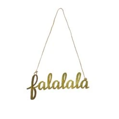 9 In. HGTV Home Collection "Falalala" Metal Ornament Set -Christmas Decor Shop national tree company christmas ornament sets hgtse96 gch040a 4f 1000