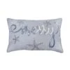 14x22 In. Coastal "Merry" Embroidered Pillow -Christmas Decor Shop national tree company christmas textiles hgt93 tcc25688a 64 1000