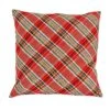 24 In. HGTV Home Collection Bias Cut Red Plaid Pillow -Christmas Decor Shop national tree company christmas textiles hgt93 tcc26058a 64 1000