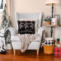 18 In. HGTV Home Collection Mistletoe Pillow -Christmas Decor Shop national tree company christmas textiles hgt93 tcc26072a 31 1000