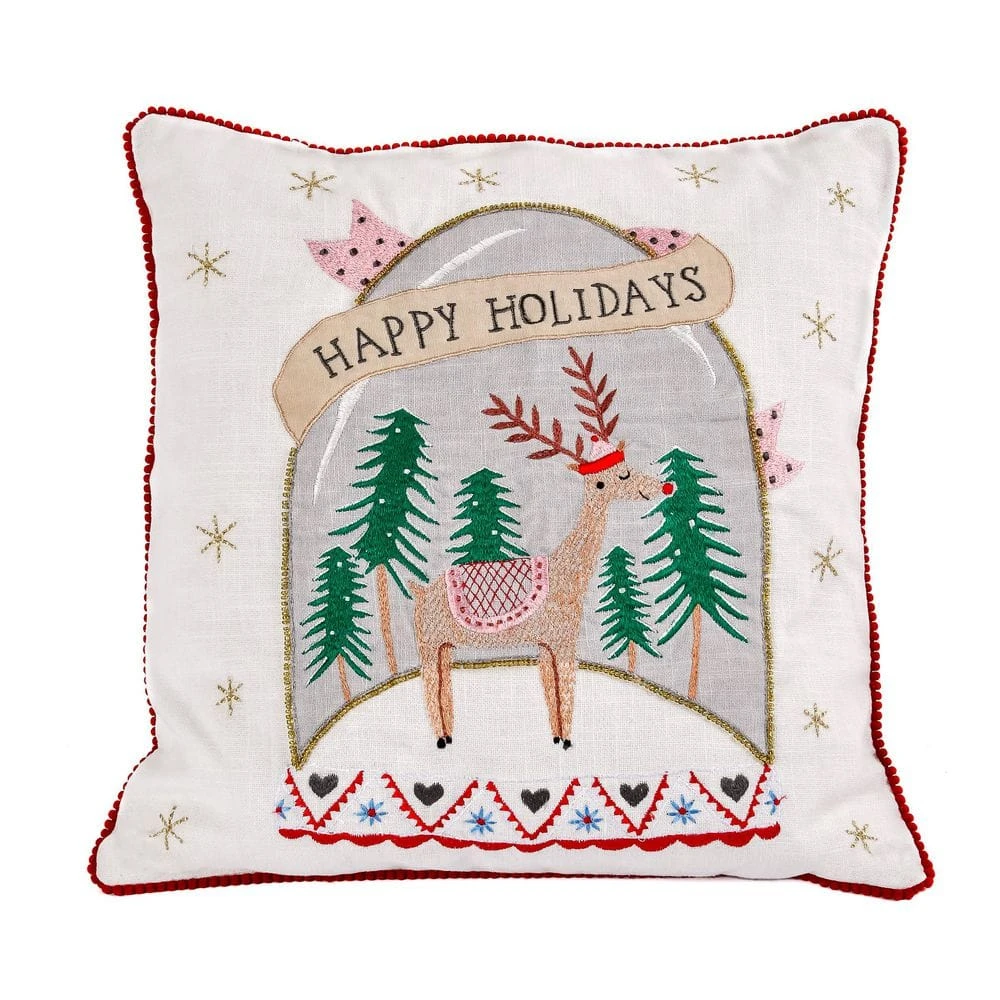 18 In. HGTV Home Collection Snow Globe Christmas Pillow 3 18 In. HGTV Home Collection Snow Globe Christmas Pillow