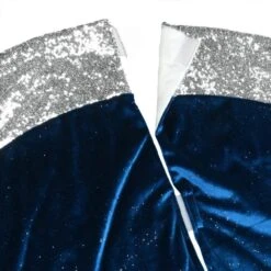 52 " Arctic Lights Collection Navy And Silver Christmas Tree Skirt -Christmas Decor Shop national tree company christmas tree skirts ah63 14640l 1 1f 1000