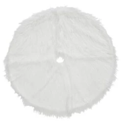 48 " General Store Collection White High Pile Christmas Tree Skirt
