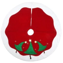 48 " General Store Collection Red And White Christmas Tree Skirt