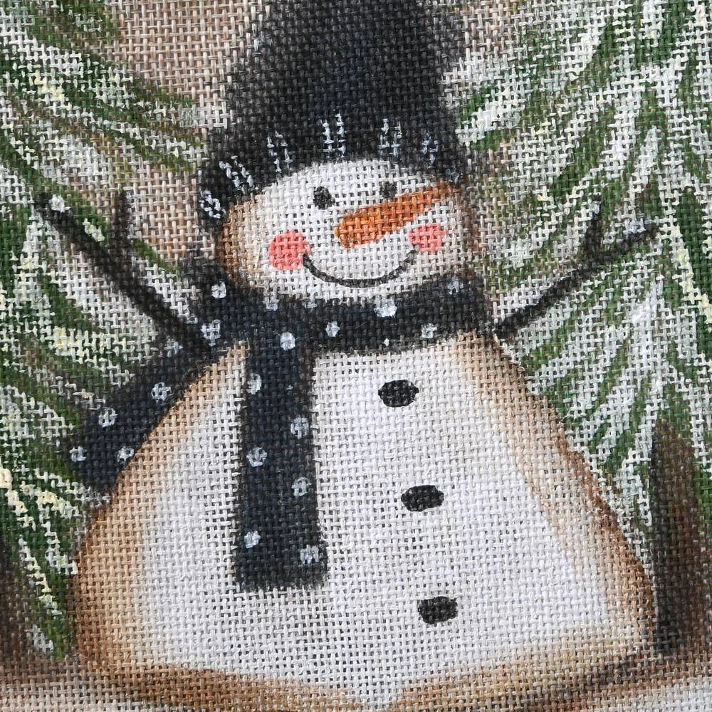 48 " Alpine Collection Snowman And Pines Christmas Tree Skirt 5 48 " Alpine Collection Snowman And Pines Christmas Tree Skirt - Image 3