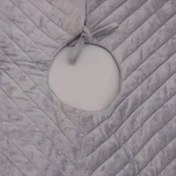 60 In. HGTV Home Collection Quilted Velvet Tree Skirt Silver -Christmas Decor Shop national tree company christmas tree skirts dd94 tdd1242sl c3 1000