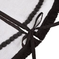 52 In. HGTV Home Collection White Tree Skirt With Black Trim -Christmas Decor Shop national tree company christmas tree skirts hgt93 cts25028a c3 1000