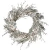 24 In. Pre-Lit Snowy Twig Artificial Christmas Wreath With Battery Operated LED Lights -Christmas Decor Shop national tree company christmas wreaths dc13 316l 24w b 64 1000