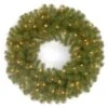 24 In. North Valley Spruce Artificial Wreath With Clear Lights -Christmas Decor Shop national tree company christmas wreaths nrv7 300 24w 1 64 1000